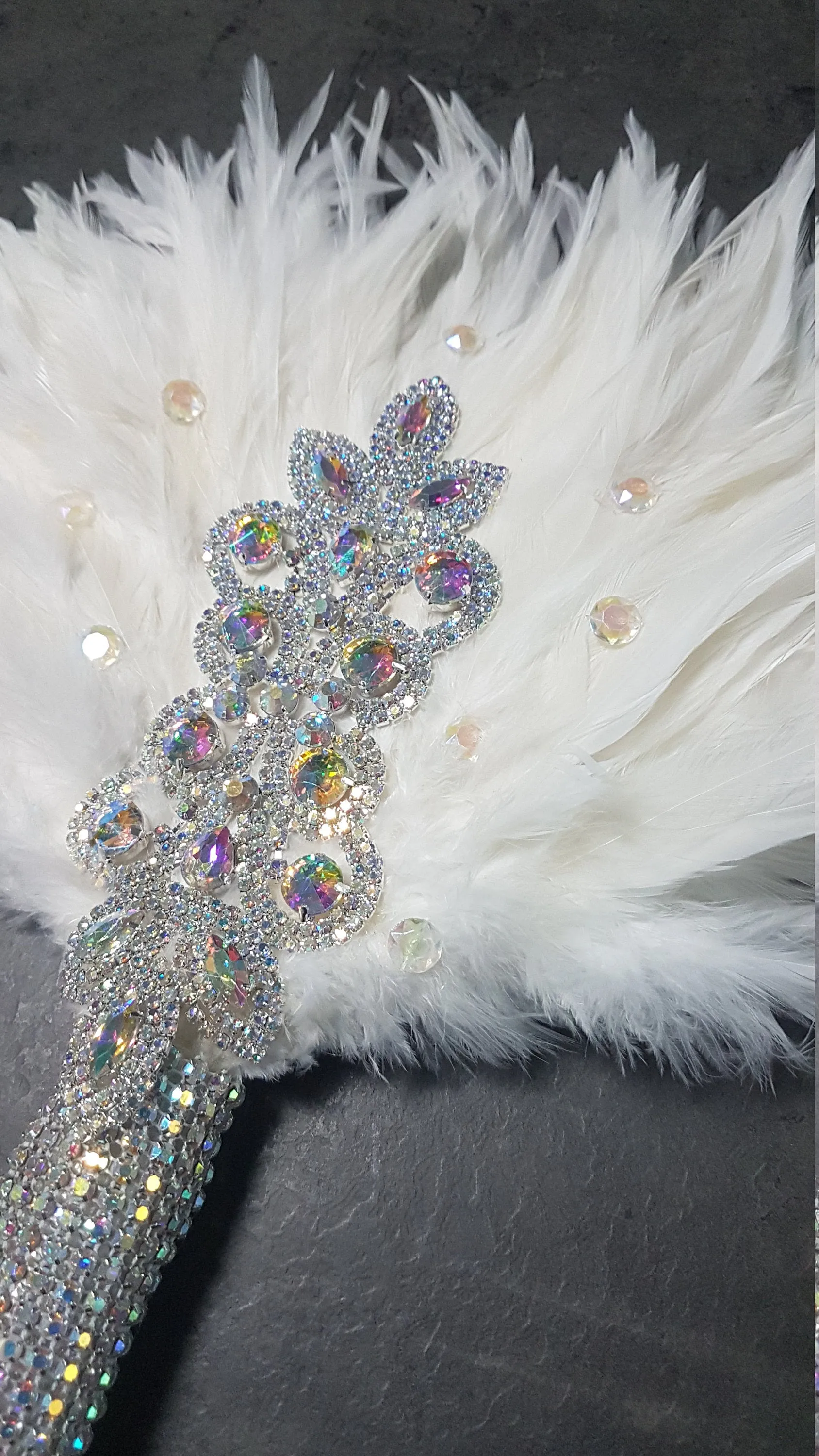 Brides Feather Fan bouquet ,  Great Gatsby wedding decor