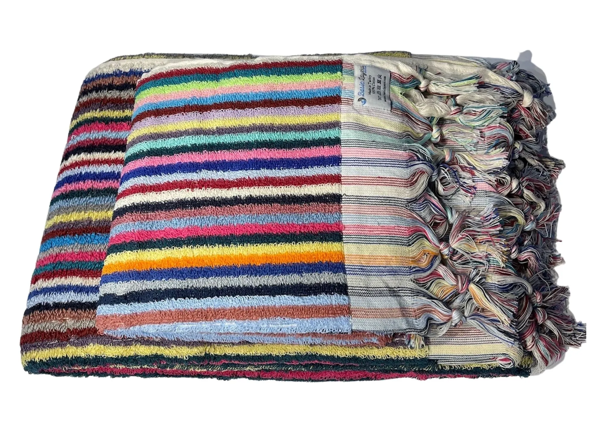 BUBBLE STRIPED TERRY TURKISH TOWEL