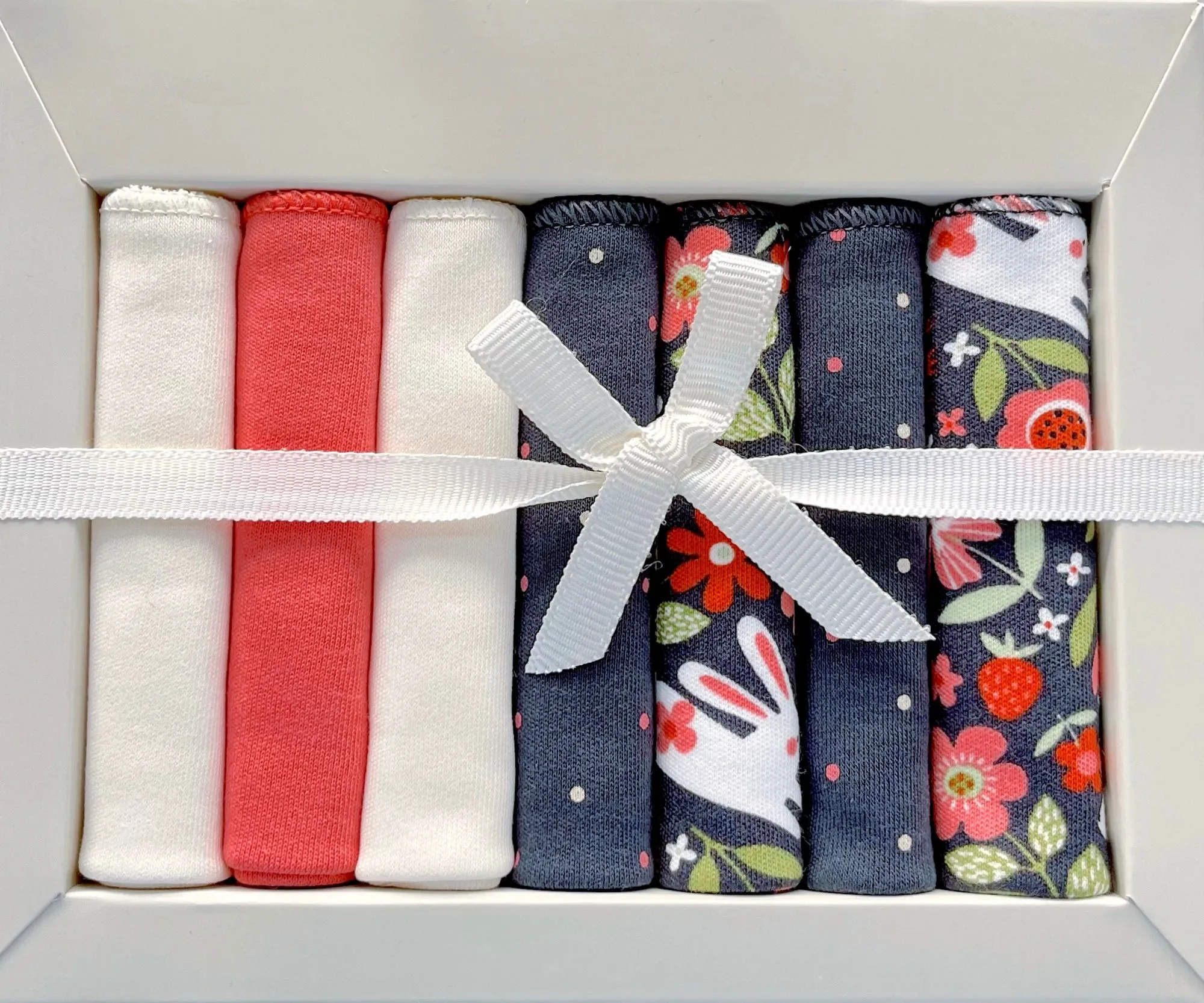 Caramel 7-Pack Washcloths- Floral