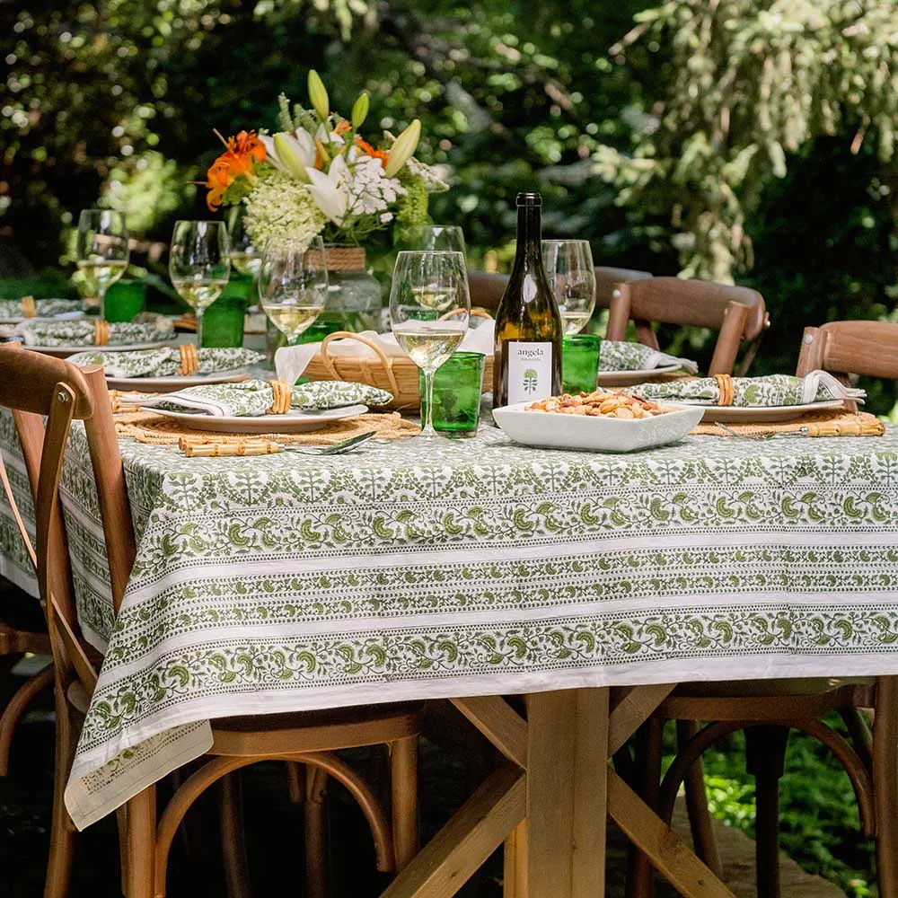 Caroline Green Tablecloth