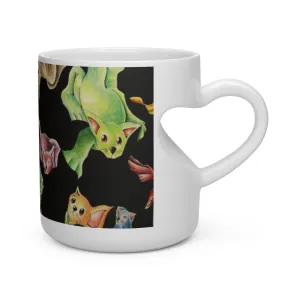 Cat Pattern Heart Shape Mug