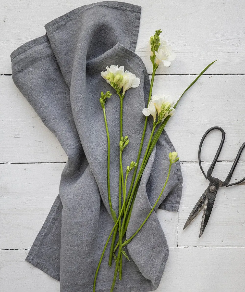 Charcoal Linen Tea Towel