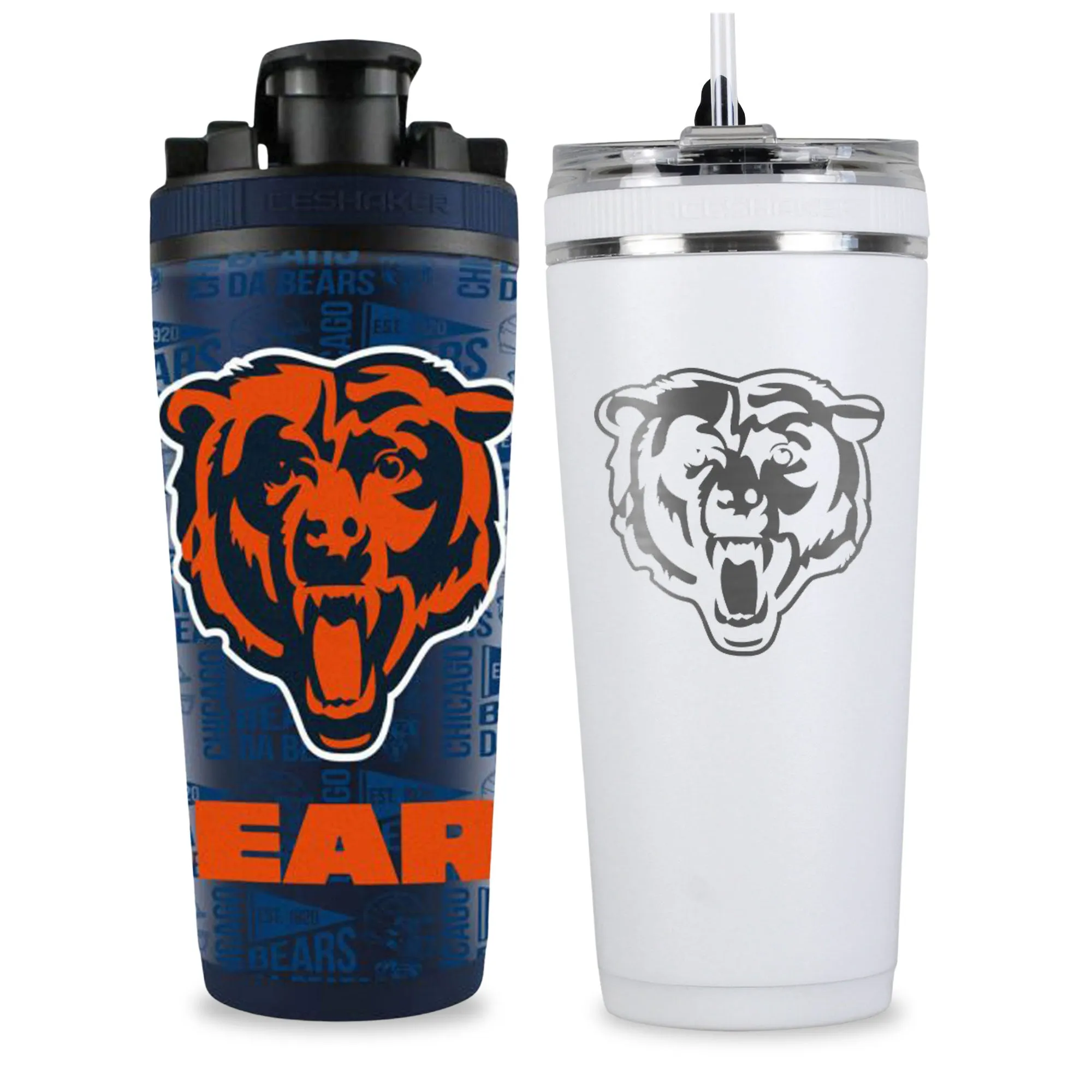 Chicago Bears 4D Shaker & Flex Bottle Bundle