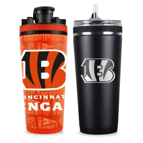 Cincinnati Bengals 4D Shaker & Flex Bottle Bundle