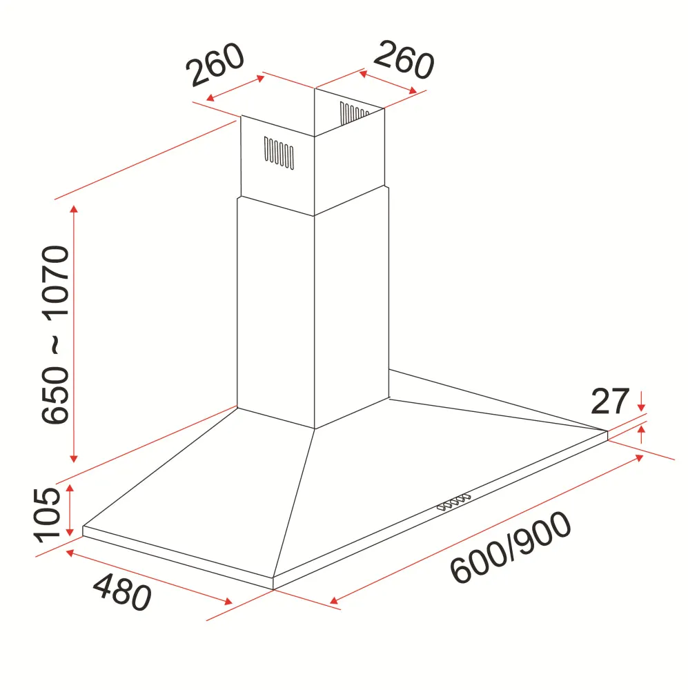 CK MIA 90 90CM DESIGNER HOOD