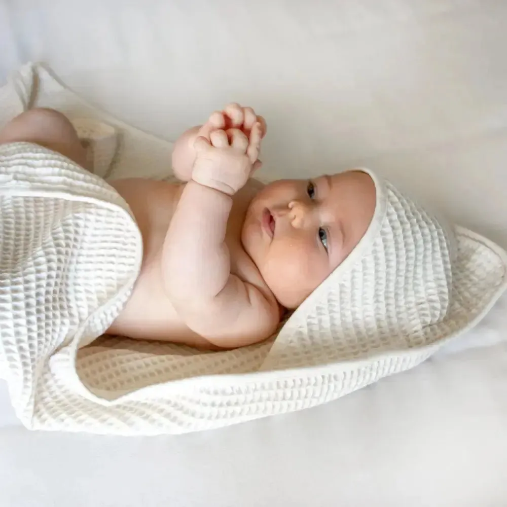 CleanBamboo® Waffle Hooded Baby Towel