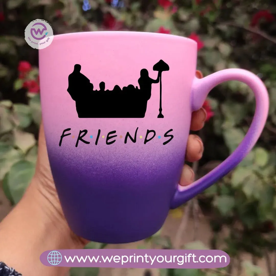 Colored Ceramic Mug- Friends