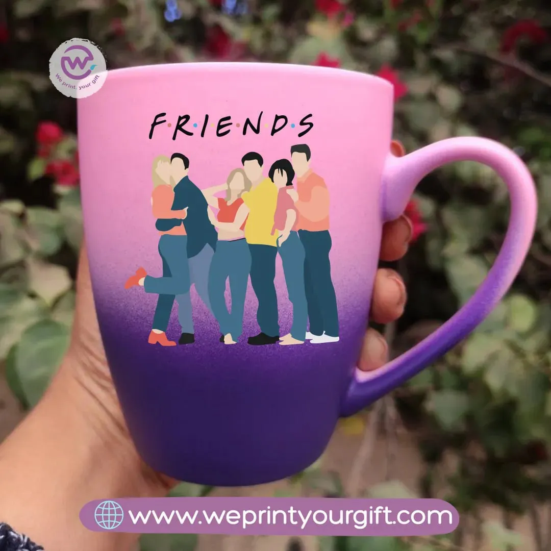 Colored Ceramic Mug- Friends