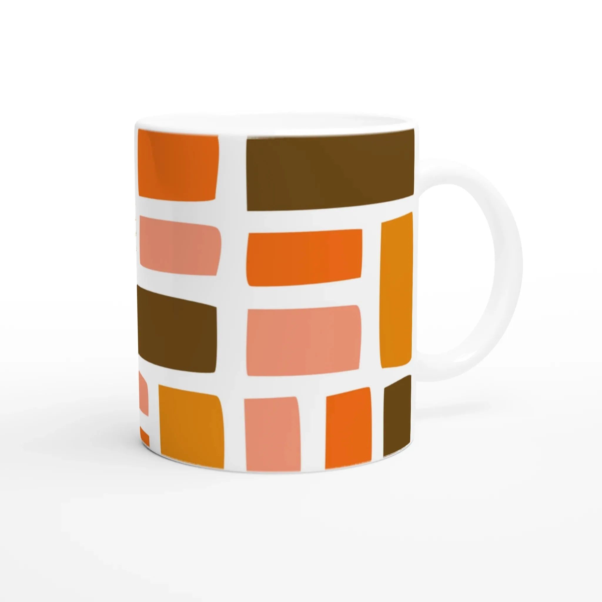 Colorful Brick Pattern Mug | Unique and Vibrant