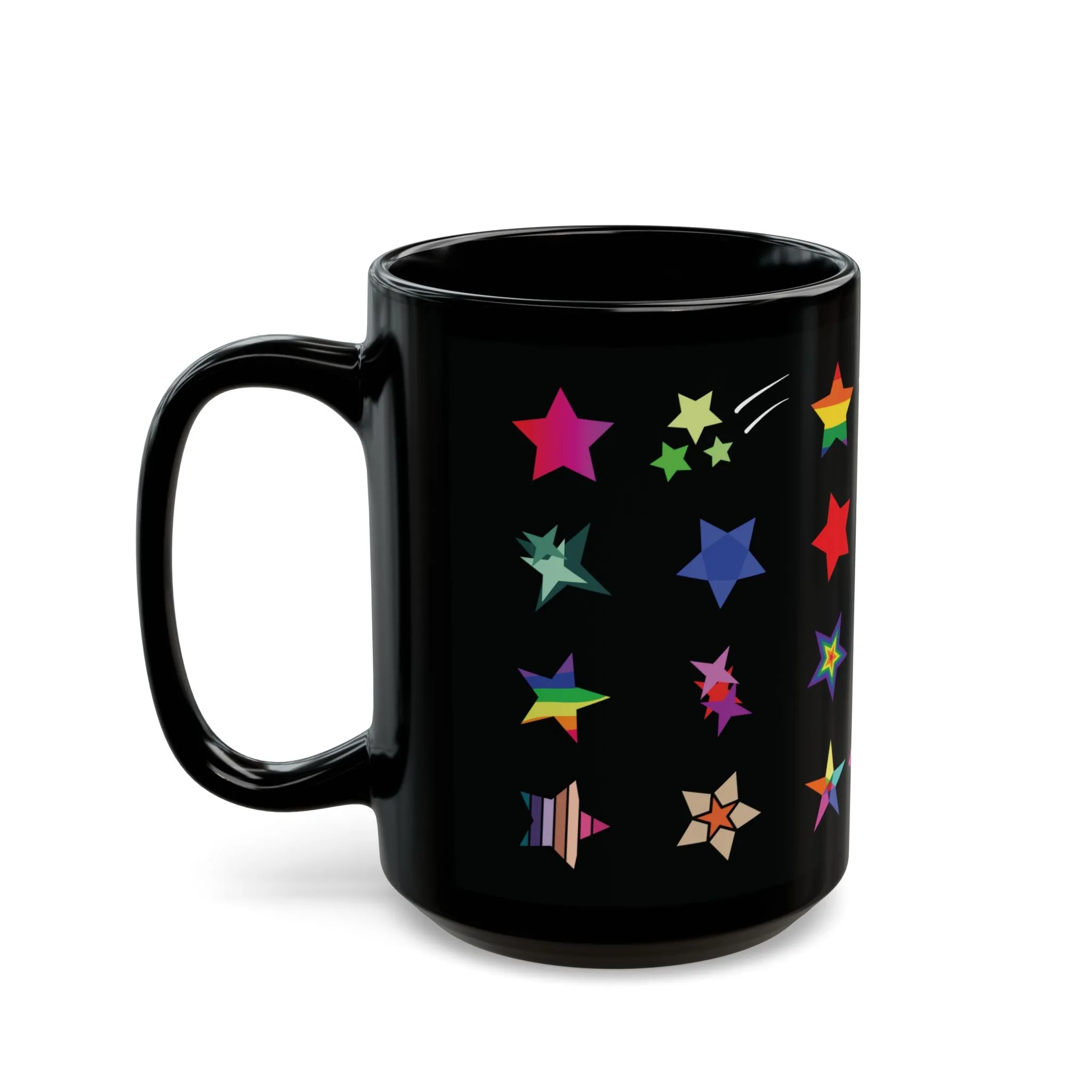 Colorful Star Mug, LGBTQ Mug, Christmas Star Mug, Holiday Star Cup, Gift for Co-Worker, LGBTQ Gift Idea, Pride Mug,  LGBT History Month Gift