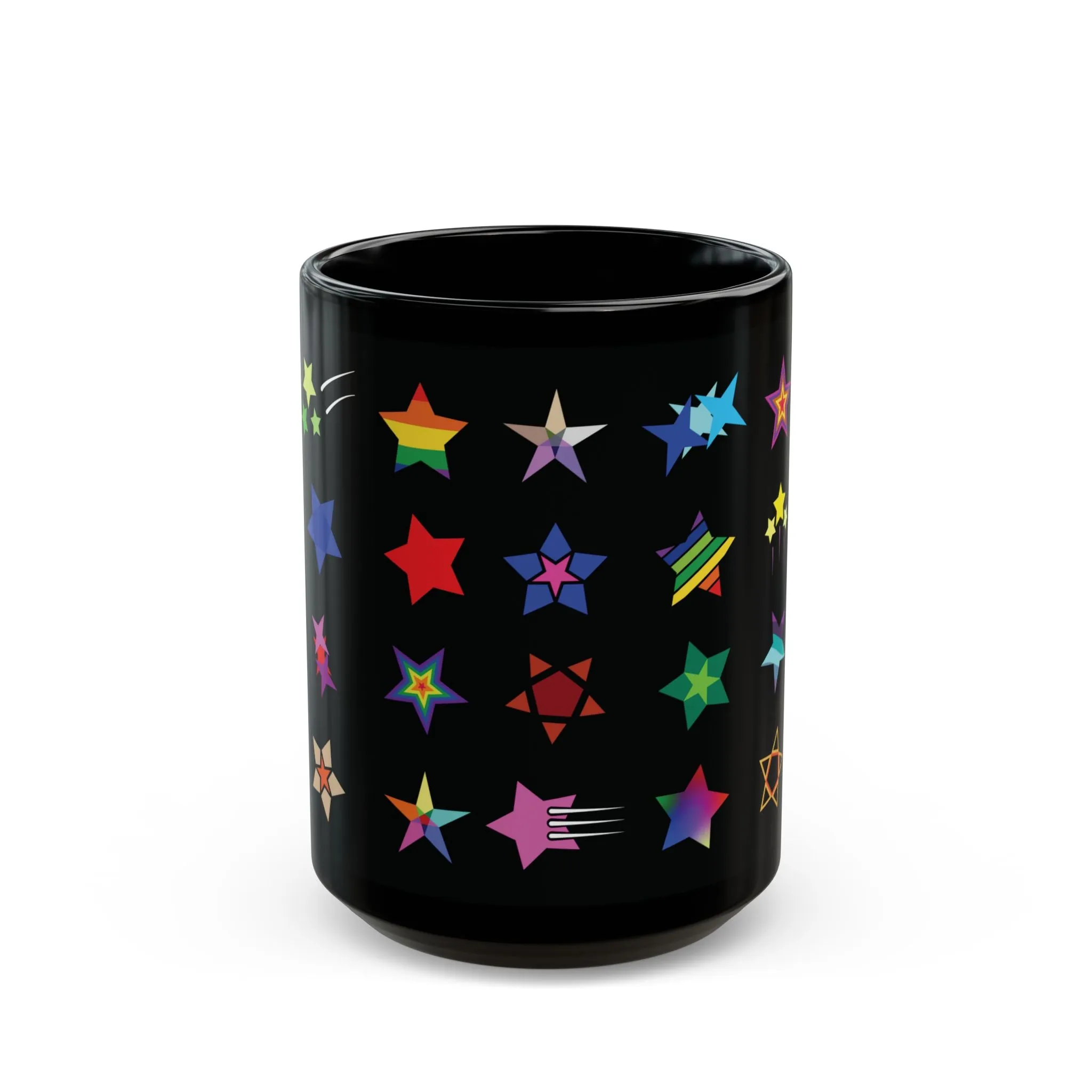 Colorful Star Mug, LGBTQ Mug, Christmas Star Mug, Holiday Star Cup, Gift for Co-Worker, LGBTQ Gift Idea, Pride Mug,  LGBT History Month Gift