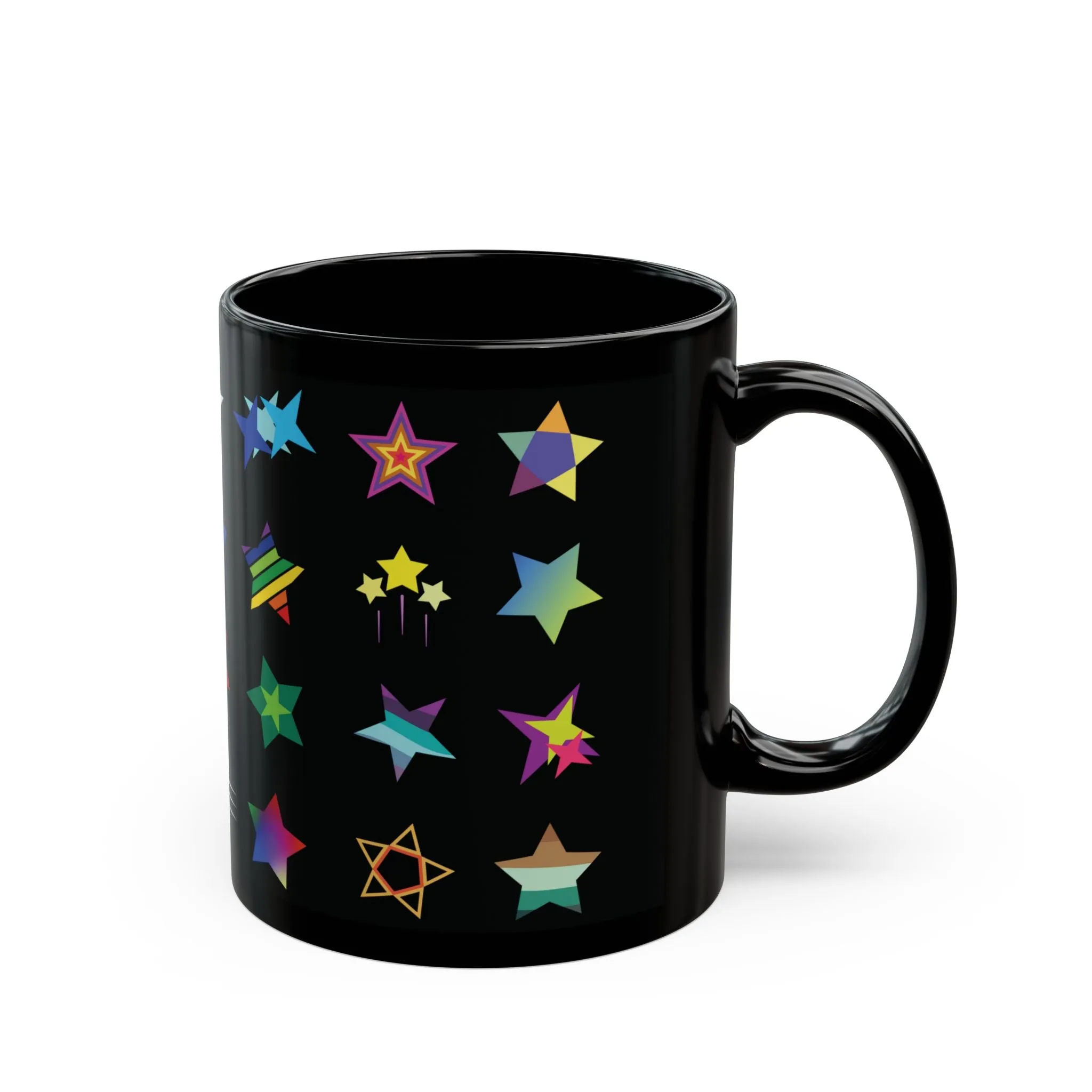 Colorful Star Mug, LGBTQ Mug, Christmas Star Mug, Holiday Star Cup, Gift for Co-Worker, LGBTQ Gift Idea, Pride Mug,  LGBT History Month Gift