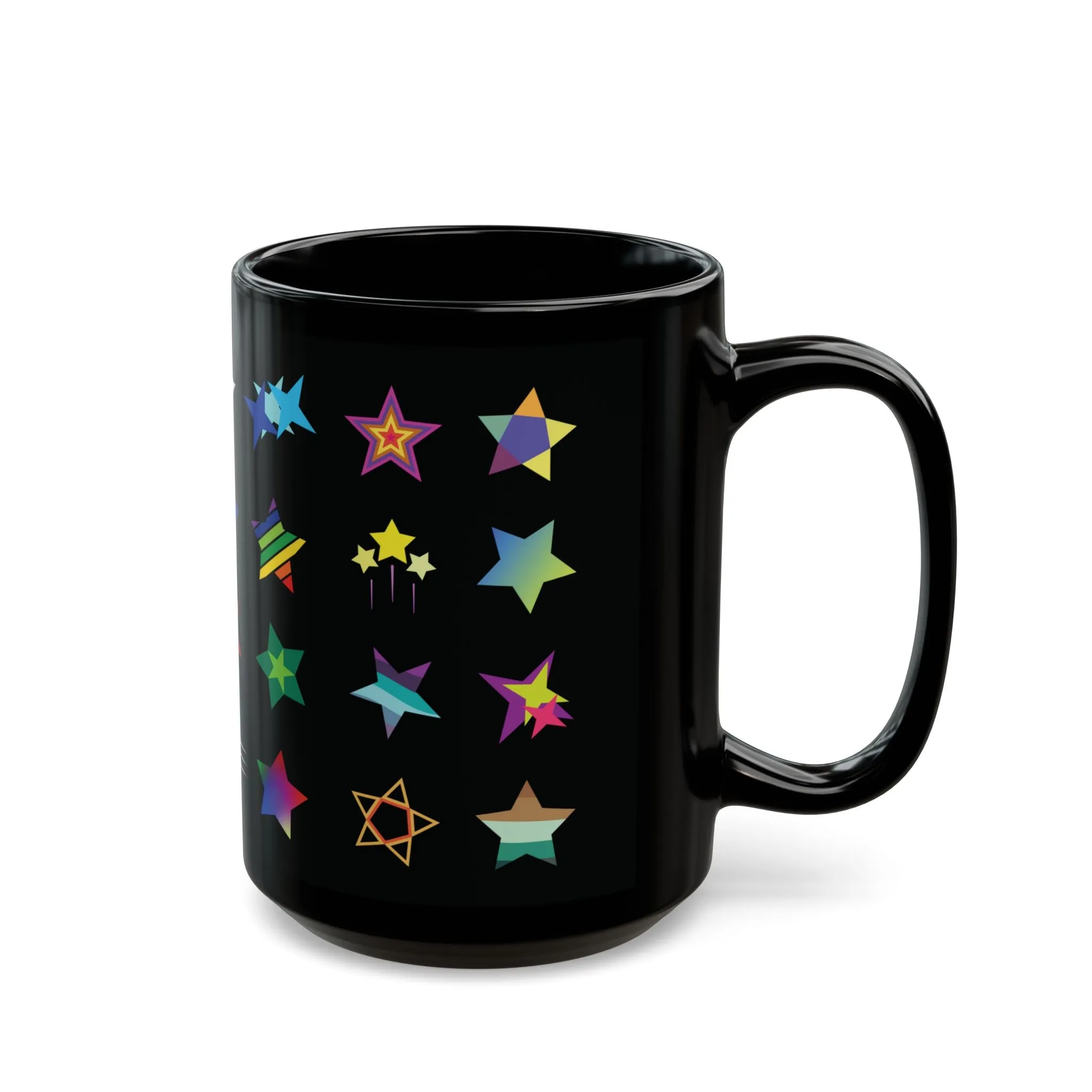 Colorful Star Mug, LGBTQ Mug, Christmas Star Mug, Holiday Star Cup, Gift for Co-Worker, LGBTQ Gift Idea, Pride Mug,  LGBT History Month Gift