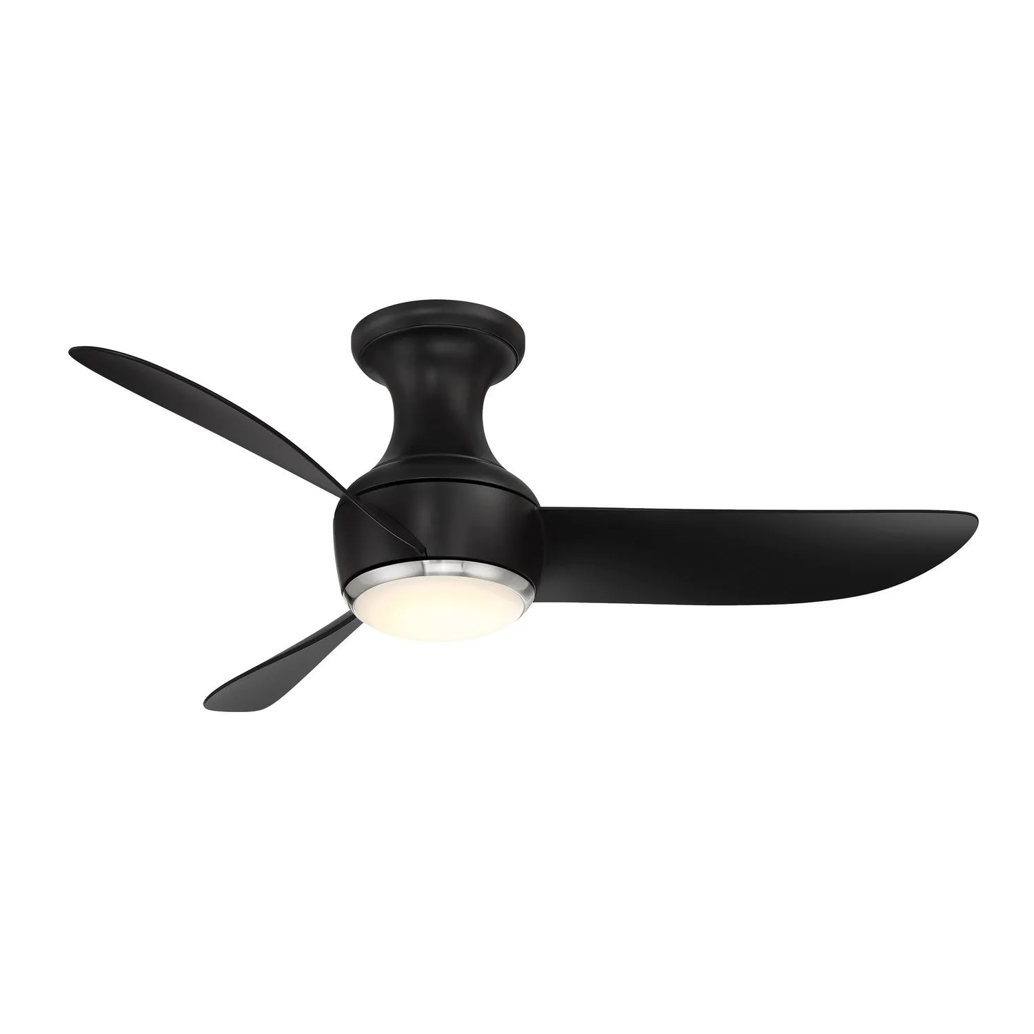 Corona 44" Ceiling Fan in Matte Black & Brushed Nickel Trim