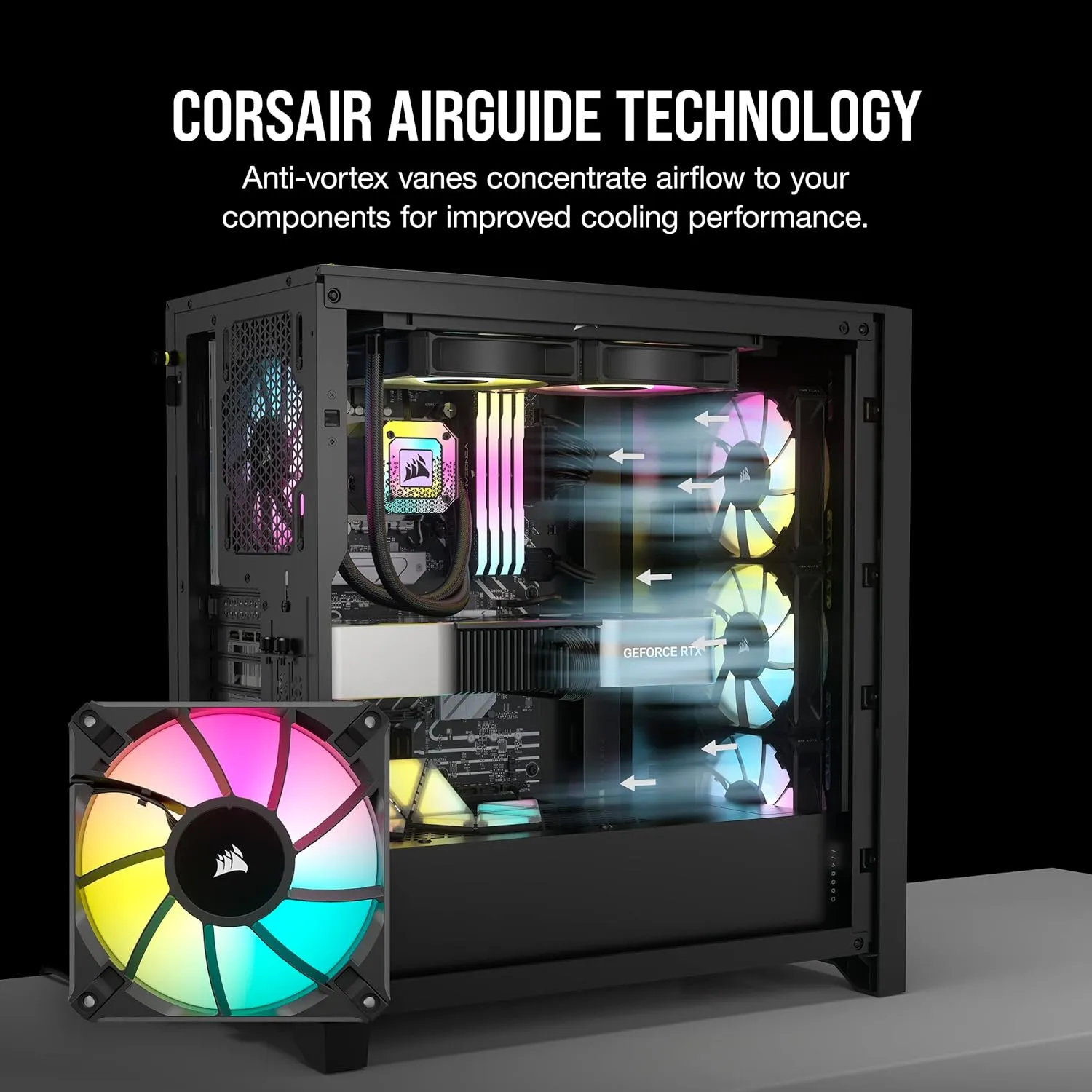 Corsair iCUE AF120 RGB ELITE 120mm PWM Triple Fan Kit 連 iCUE Lighting Node CORE RGB 控制器 - Black 黑色 (Triple Pack 三件裝) CO-9050154-WW