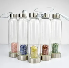 Crystal Water Bottles Chopped Stones