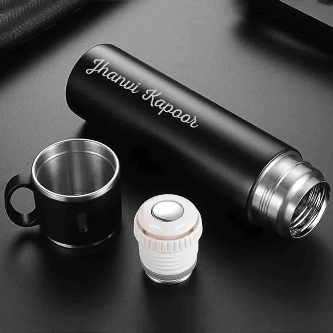 Customized Thermos Coffee Cup Flask Travel Gift Box Stainless Steel - Add Full Name