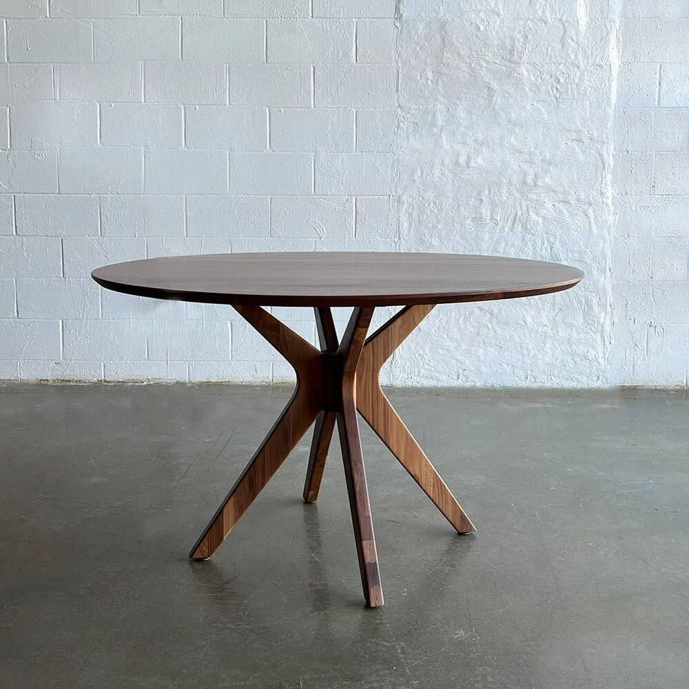 Dana Round Walnut Dining Table