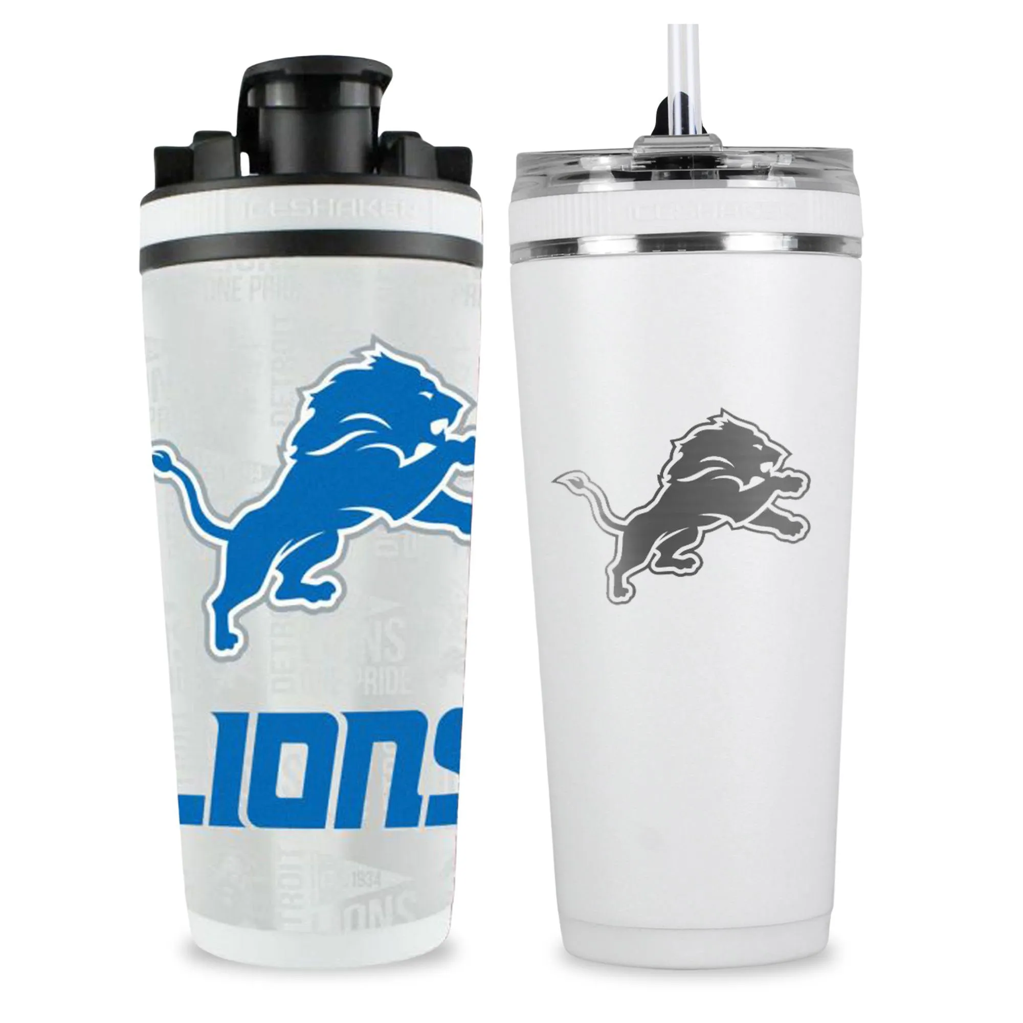 Detroit Lions 4D Shaker & Flex Bottle Bundle