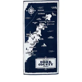 Door County Map Towel