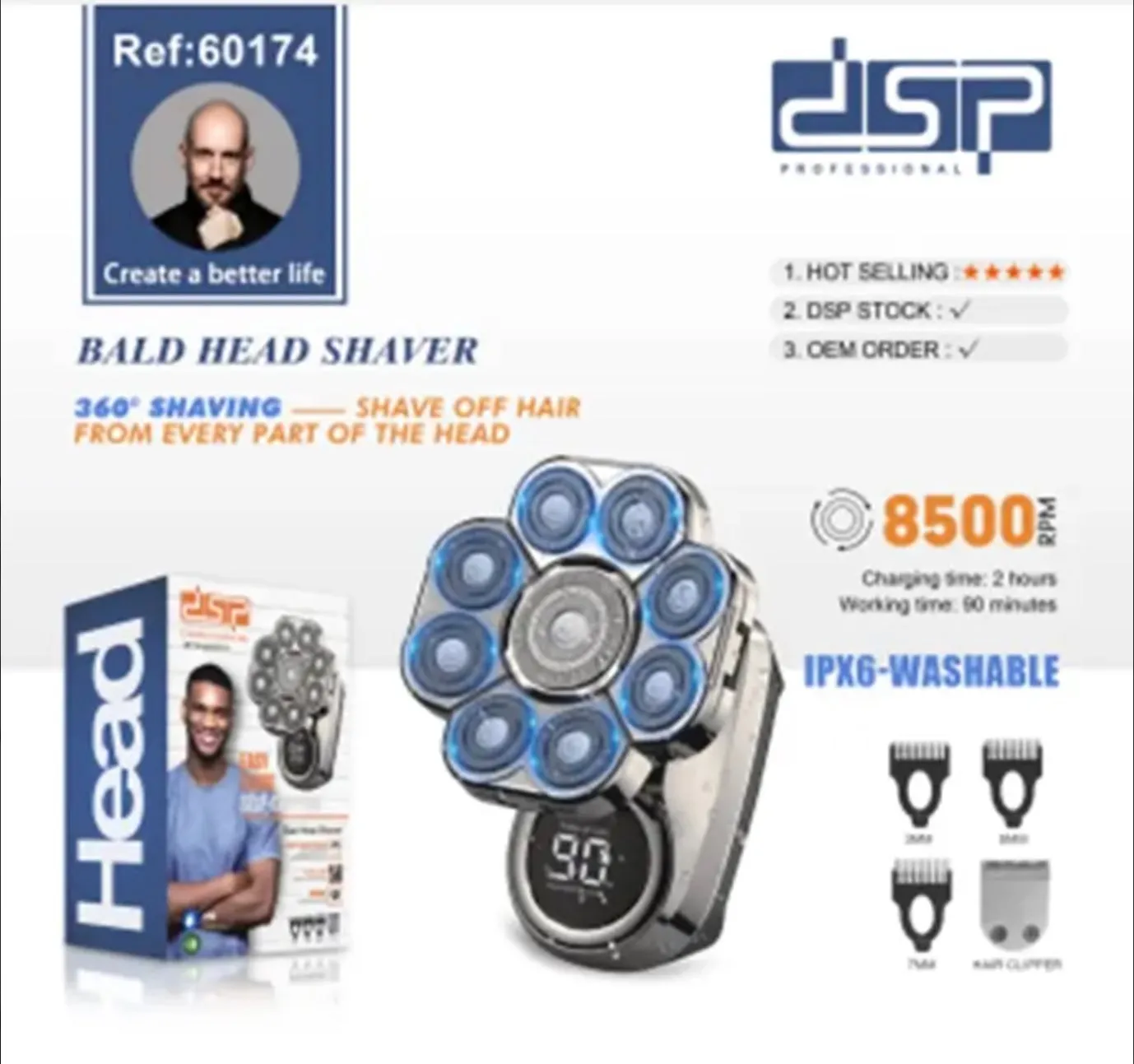 DSP 60174  Bald Head Shaver