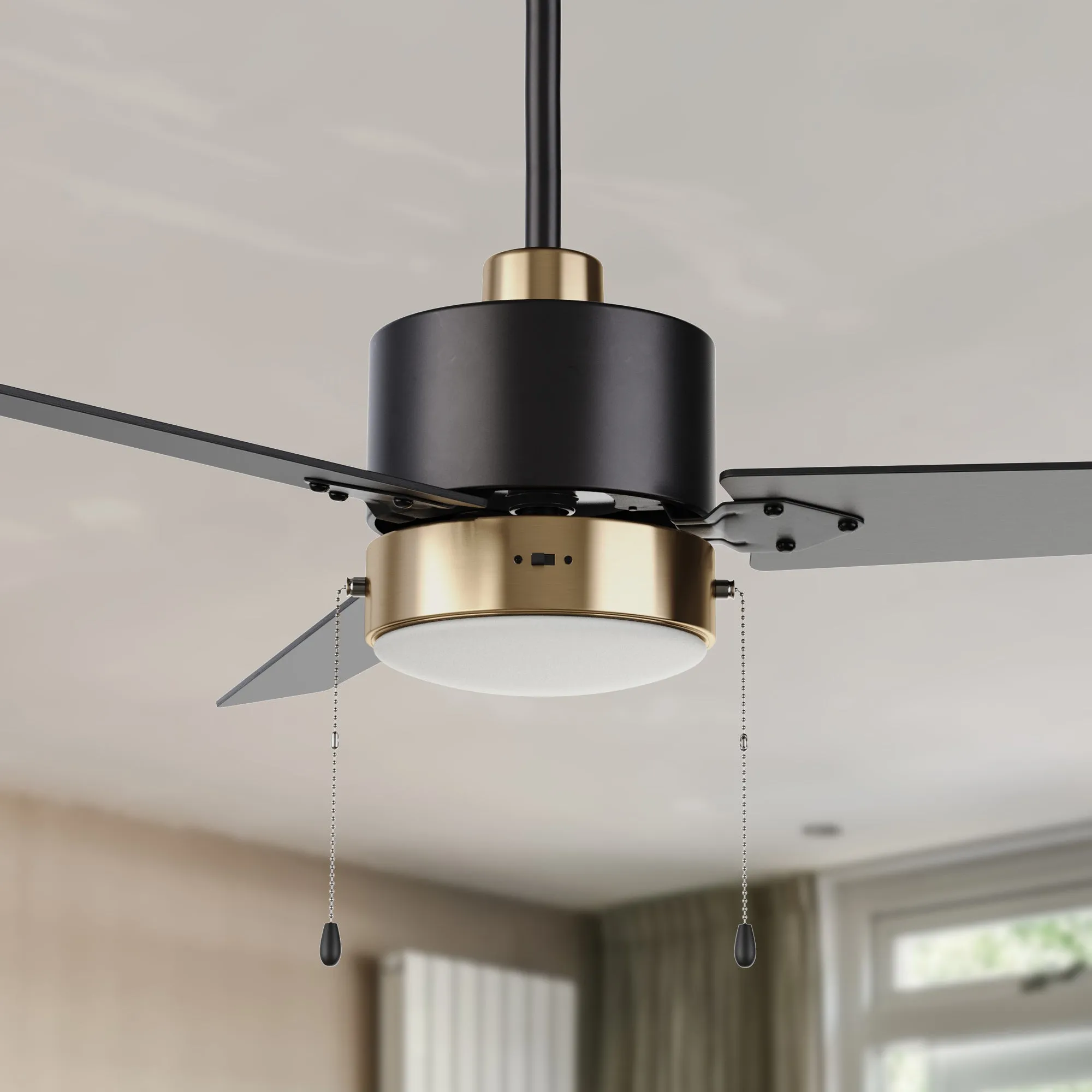 Dulac 52 Inch Ceiling Fan with LED Light and Pull Chain