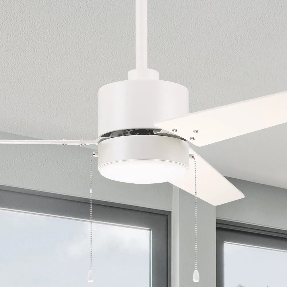 Dulac 52 Inch Ceiling Fan with LED Light and Pull Chain