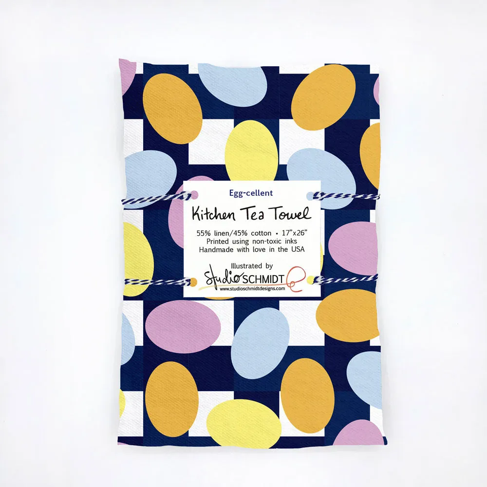 Easter Tea Towel Gift Set: Hippity Hop   Egg-cellent Printed Kitchen Towels