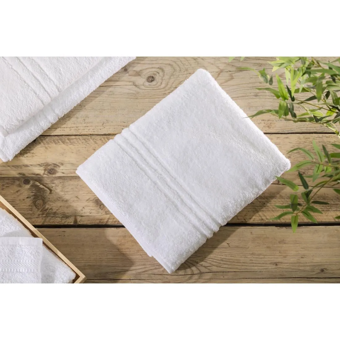 EcoKnit Bath Towel White, 600gsm