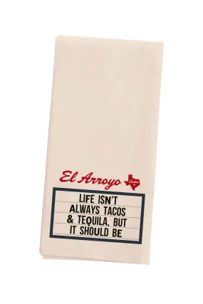 El Arroyo EA TEA0020 Tea Towel - Tacos & Tequila