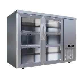 Empire Pro Line Stainless Steel Double Door Bottle Cooler Hinged Undercounter Side Cooling - CL-305HR