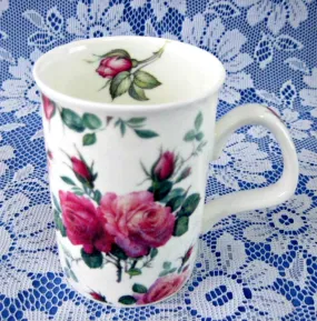 English Rose Chintz Mug Roy Kirkham Pink Roses English Bone China