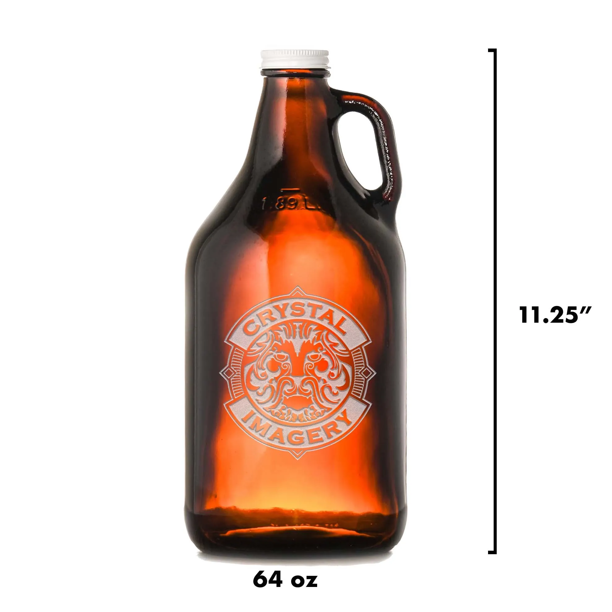 Engraved Nautical Lighthouse Beer Growler & Pint Glass Gift Set