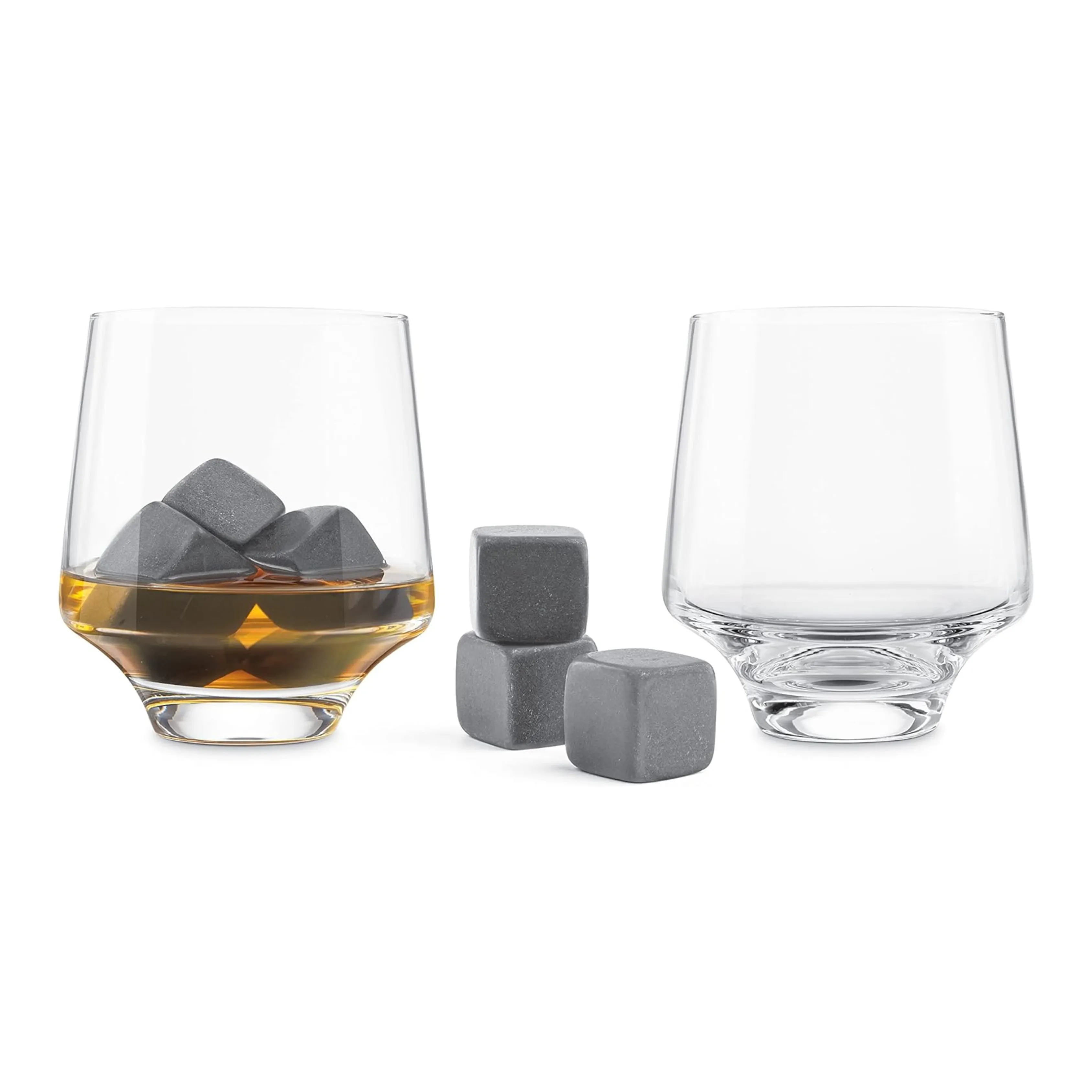 Ensemble de 2 verres et 6 pierres à whisky 450ml