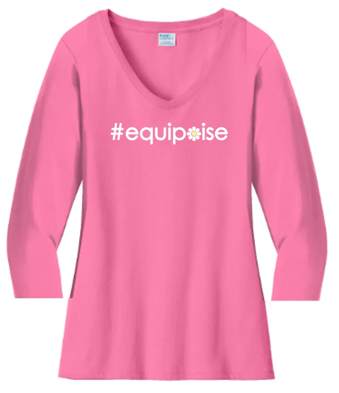 #equipoise VNeck Cotton Tee ...  Ladies Fashion Fit