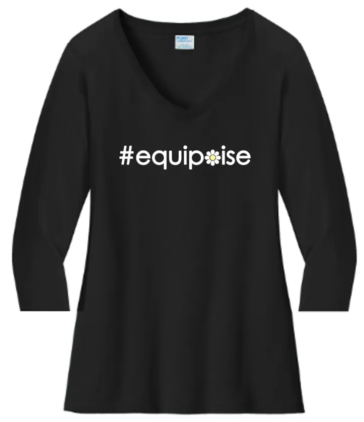 #equipoise VNeck Cotton Tee ...  Ladies Fashion Fit