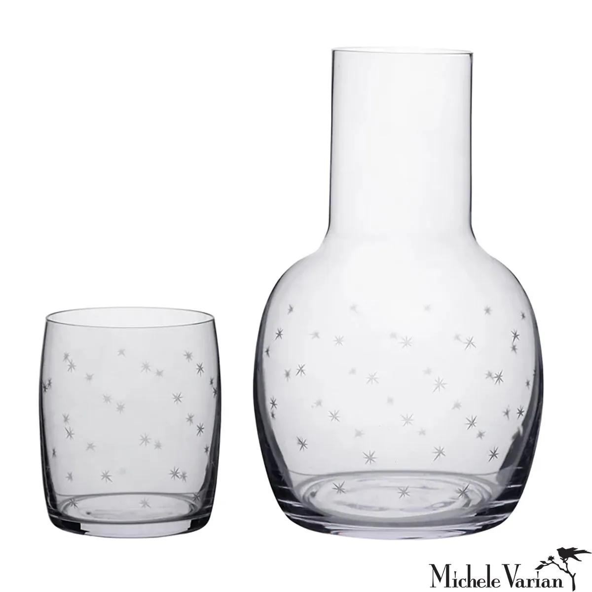 Etched Star Carafe