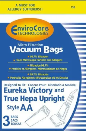 Eureka AA Vacuum Bags - 3 pack