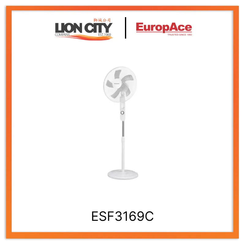 Europace ESF3169C 16" Stand Fan With Remote