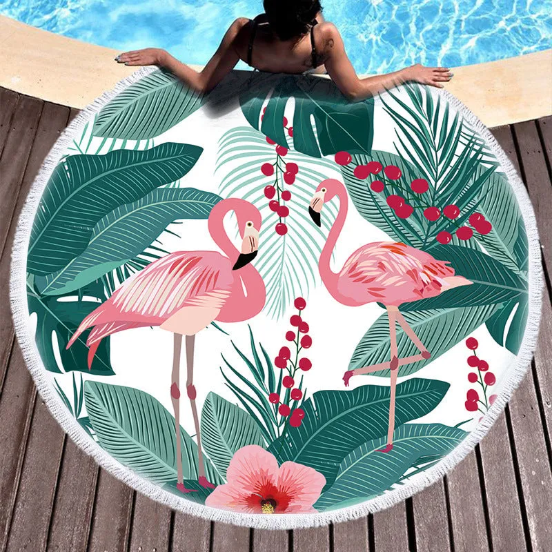 European And American Style Round Printed Beach Towel Manufacturers Spot Wholesale Custom Microfiber Round Printed Beach Towel