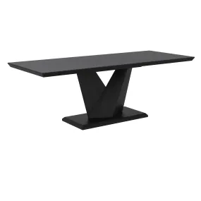 Extendable Rectangular Dining Table Eclipse Black