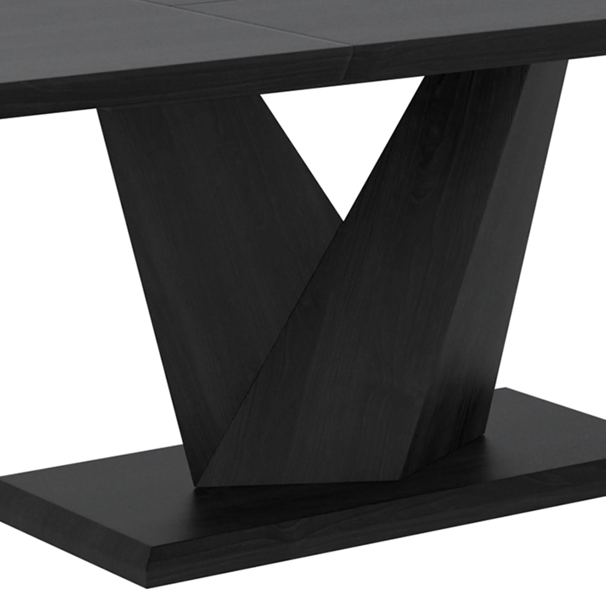 Extendable Rectangular Dining Table Eclipse Black