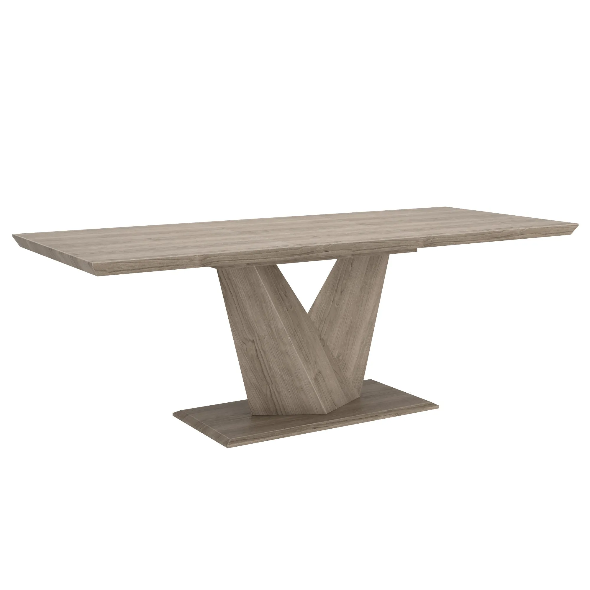 Extendable Rectangular Dining Table Eclipse Washed Oak