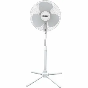 EZ Chill 16" Oscillating Pedestal Fan - White