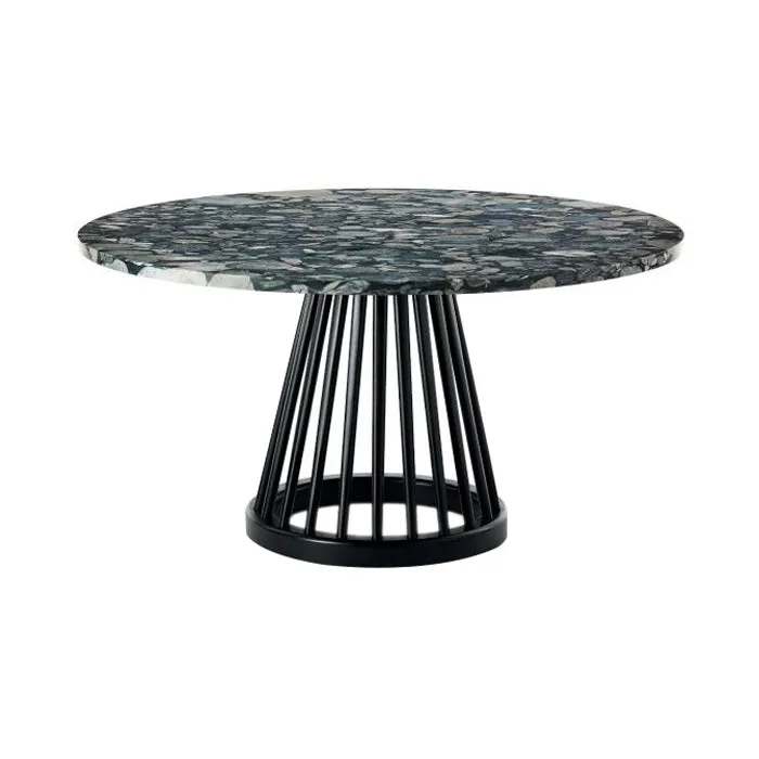 Fan Table: Pebble Marble