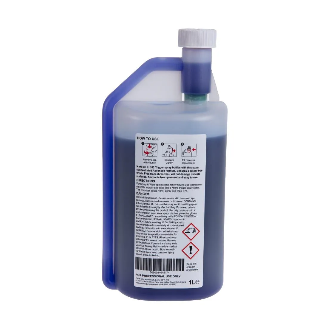 FE716 Jantex Glass and Stainless Steel Cleaner Super Concentrate 1Ltr