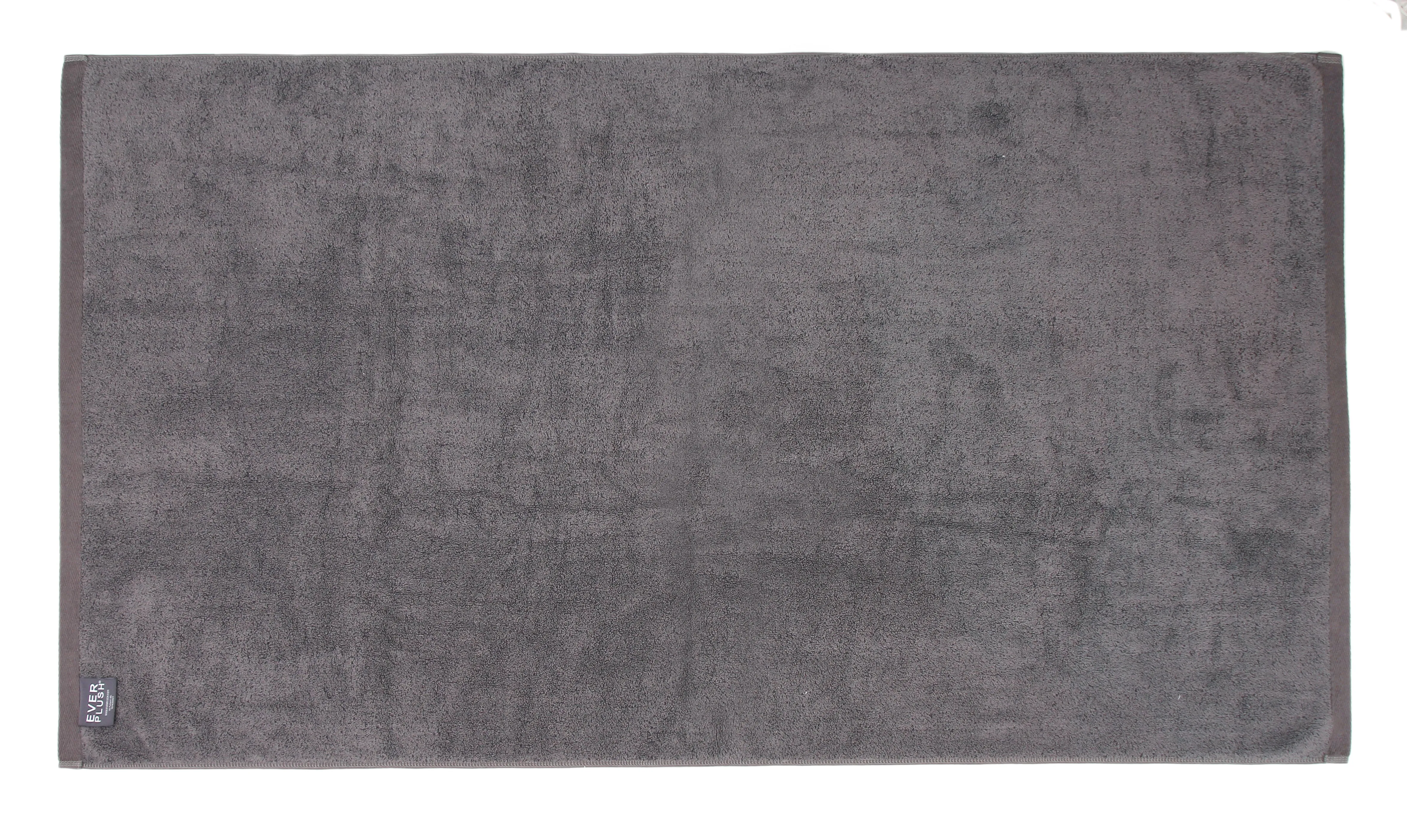 Flat Loop Bath Towel - 1 Piece, Charcoal