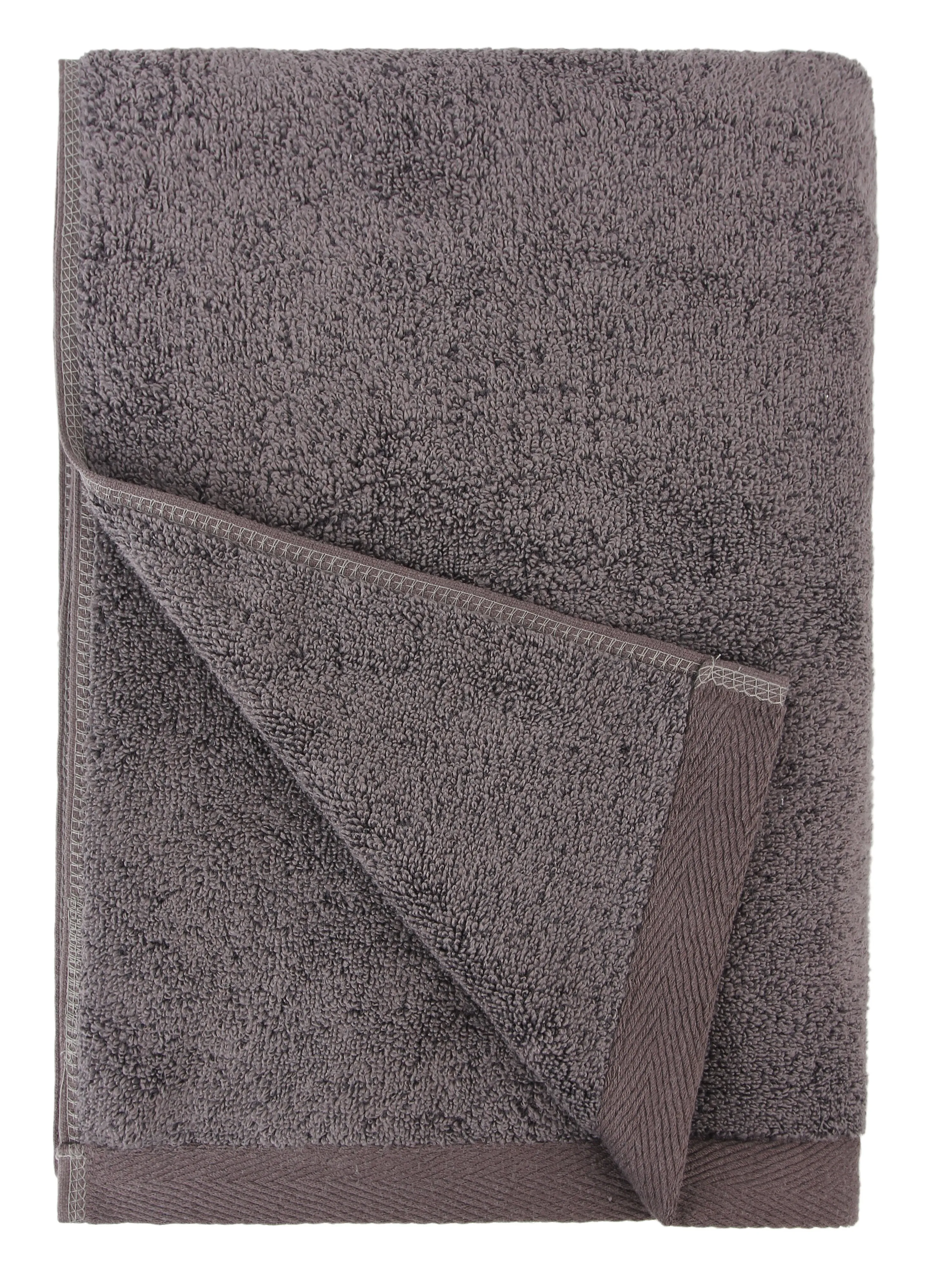 Flat Loop Bath Towel - 1 Piece, Charcoal