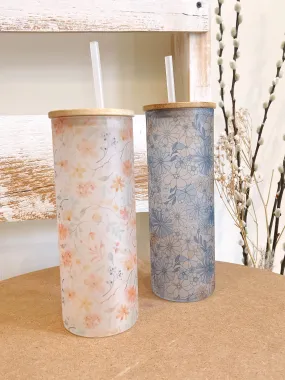 Floral Tumbler/Cup- 25oz