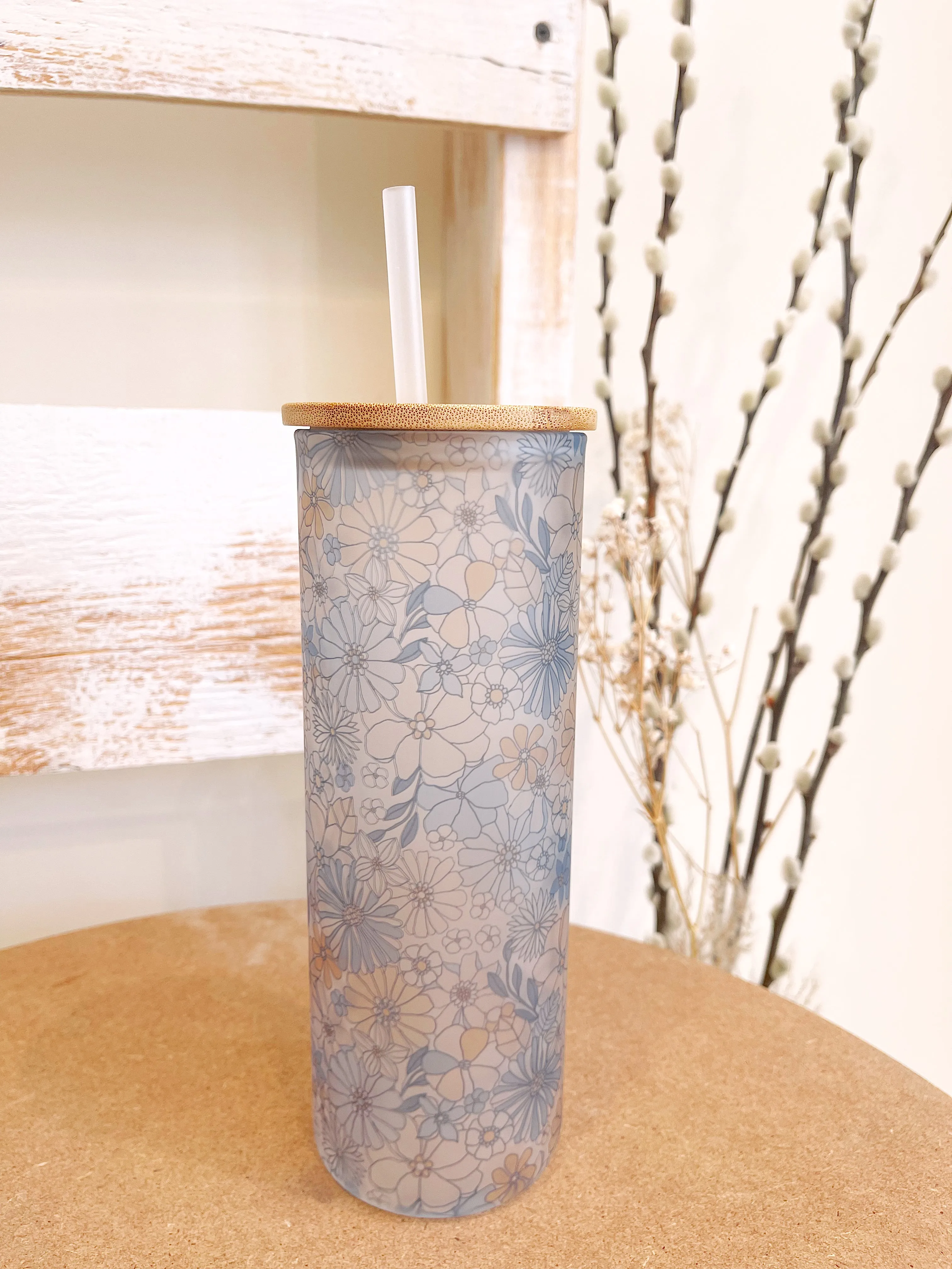 Floral Tumbler/Cup- 25oz